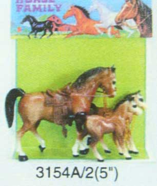 Игрушка детская:Лошади 3 шт. в пакете