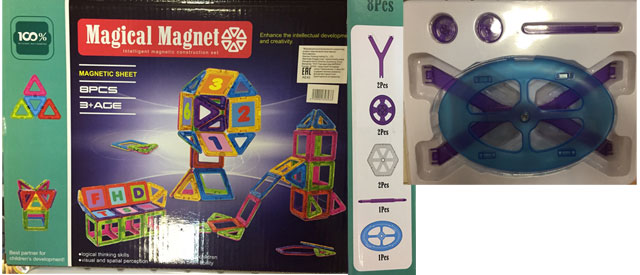Игрушка детская:Подставка для конструктора "Волшебные магниты"